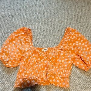 Rip Curl Orange Floral Blouse
